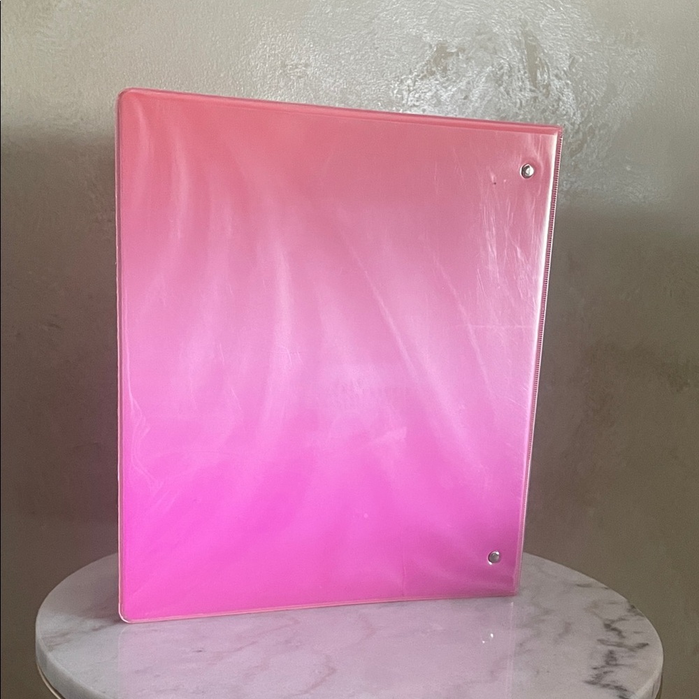 11 Inch Pink Gradient Binder - Picture 3 of 3